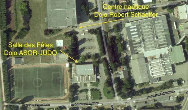 club de judo ASOR de schiltigheim, Dojo de Schiltigheim (plan d'accès)